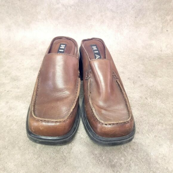 MIA Womens   Size 8 Brown  Slip On 3" Block Heel Mules - Picture 2 of 10